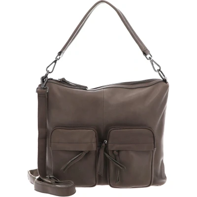 Afbeelding van FREDsBRUDER Leren Schoudertas Jola Noon Shoulder Bag Taupe Beige