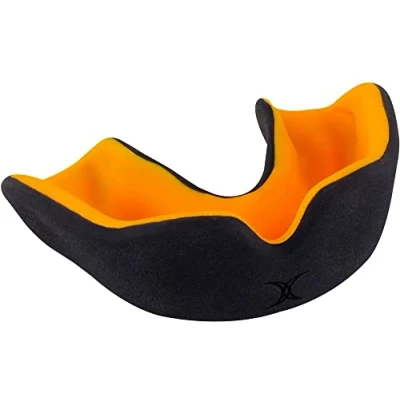 Afbeelding van Gilbert X Brace Dual Density mondbescherming, volwassenen, uniseks, zwart/oranje, senior