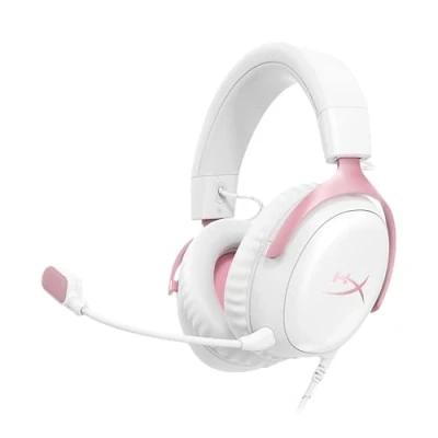 Afbeelding van HyperX Cloud III Gaming Headset PC, PS5, Xbox Series XS Nintendo, Steamdeck (White/Pink)
