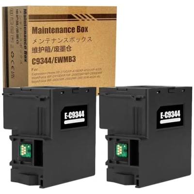 Afbeelding van LAIPENG C9344 Onderhoudsbox C12C934461 compatibel met Epson XP 2100 3100 4100 2105 3105 4105 WF 2810 2830 2850 2835 printer (2 verpakkingen)