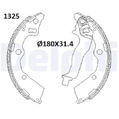 Afbeelding van Delphi Diesel Remschoen set LS2199
