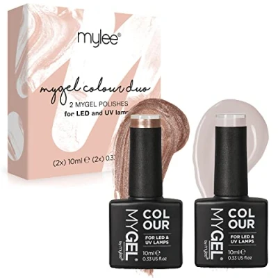 Afbeelding van Mylee Gel Nagellak Set 2x10ml [Work of Art] UV/LED Gellak Nail Art Manicure Pedicure, Professioneel &amp; Thuisgebruik Langdurig en gemakkelijk aan te brengen
