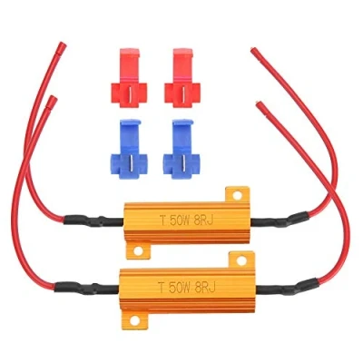 Afbeelding van Jadeshay 2 stuks 50 W 8 ohm LED belastingsweerstand vermogensweerstand decoder voor knipperlichten kentekenplaatverlichting