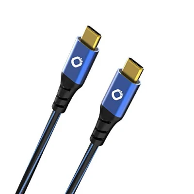 Afbeelding van Oehlbach USB Plus CC 3.2 Gen 1 (USB 3.0) [1x C stekker 1x stekker] 1.00 m Blauw Vergulde steekcontacten