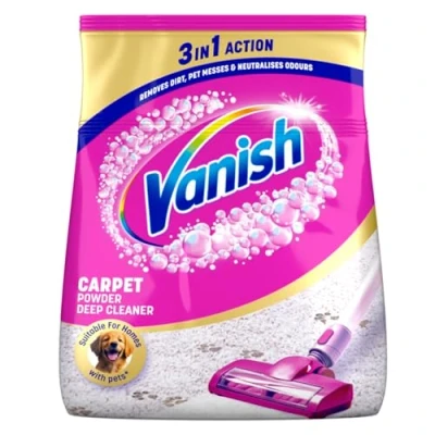 Afbeelding van Vanish Oxi Action Tapijtverzorging, vacuümpoeder, 650 g, verpakking van 1, tapijtvlekverwijderaar, reiniger en verfrisser, verwijdert dagelijks vuil, vlekken opgesloten geuren