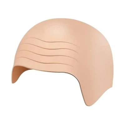 Afbeelding van latex kale pet, dikke huid, hoofd, schedel pruik, gladde kap, kostuum, cosplay, hoed, fancy jurk, accessoire voor Halloween, kinderen,