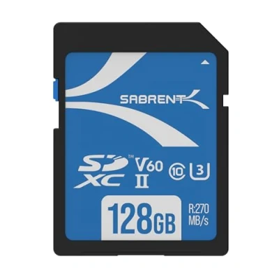 Afbeelding van SABRENT Rocket V60 Geheugenkaart SD UHS II (128 GB, R270 MB/s W170 (SD TL60 128 GB)