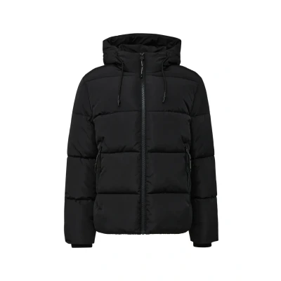 Afbeelding van QS Puffer Winterjas, Heren, Maat: Medium, Schwarz