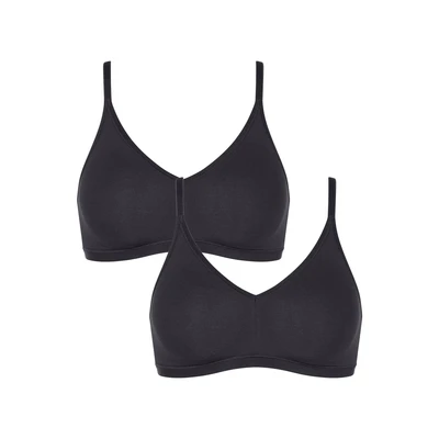 Afbeelding van Sloggi 2PACK GO Daily SOFT Triangel BH, Dames, Maat: Medium, Black