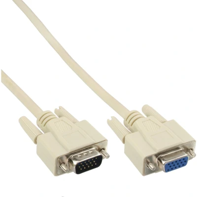 Afbeelding van InLine® VGA verlengkabel, 15 pins HD stekker/socket, 3m