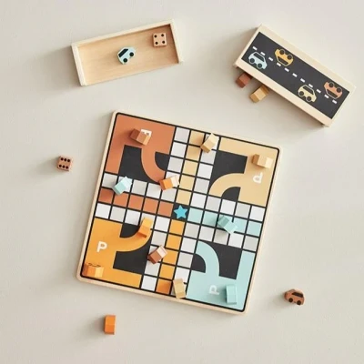 Afbeelding van Kids Concept Ludo Spel Auto&#039;s Hout