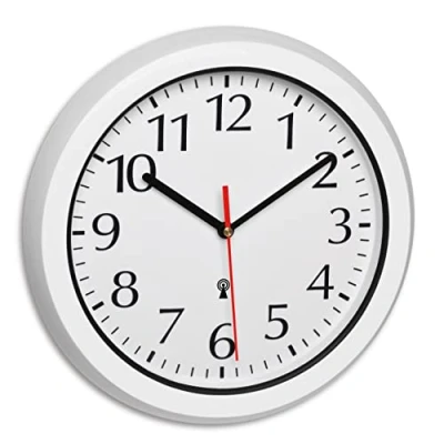 Afbeelding van TFA Dostmann 60.3542.02 Wandklok Zendergestuurd 30 cm Wit Geschikt voor vochtige ruimtes, Spatwaterdicht