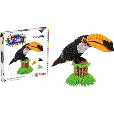 Afbeelding van Mille et Un Origami 3D toekan sculptuur handmatige activiteiten vanaf 8 jaar Lansay