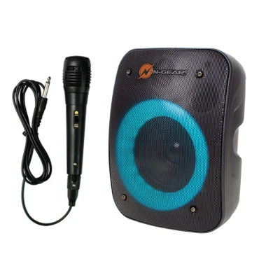 Afbeelding van N GEAR LGP 4 Studio Draadloze Bluetooth Party Speaker Karaoke Set 1 Microfoon Discoverlichting