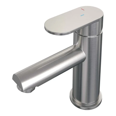 Afbeelding van Brauer Brushed Edition Wastafelmengkraan opbouw laag model C PVD geborsteld RVS