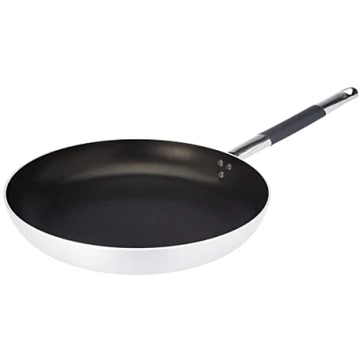 Afbeelding van Pentole Agnelli ALSC11BBSC32 Platinum pan, plat, aluminium, dikte 3 mm, met buisgreep van roestvrij staal, 32 cm, zilverkleurig