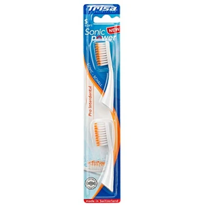Afbeelding van TRISA Sonicpower Pro Interdental Soft opzetborstels voor de elektrische tandenborstel Sonicpower, 2 stuks, wit