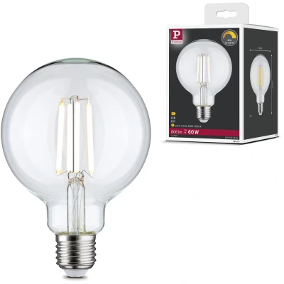 Afbeelding van Paulmann 28779 LED lamp filament G95 Dim to warm globe 7W dimbaar verlichtingsmiddel helder goudlicht tot warmwit 1800 3000K E27