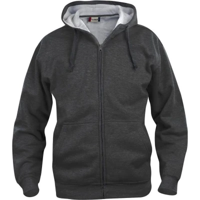 Afbeelding van Clique Basic Hoody Full Zip 021034 Antraciet Melange XL