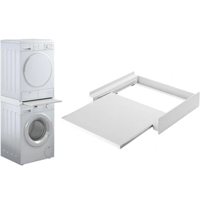Afbeelding van RICOO Tussenbouwframe droger, wasmachine, WM6053, verbindingsframe wasmachine universeel, 60 x cm, droger verbinding, tussenbouwset