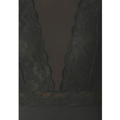 Afbeelding van PIECES stringbody PCSICCA met mesh en kant zwart