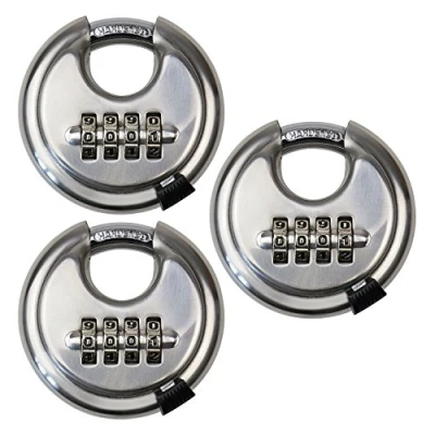 Afbeelding van HMF 3502 09 3 hangsloten, 4 delige cijfercombinatie, 7 x 2,4 cm