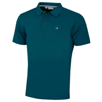 Afbeelding van Calvin Klein Campus Golfpoloshirt Geribbelde 3 Knopen Benzine M