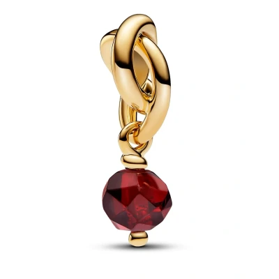 Afbeelding van Pandora 763462C01 Januari Geboortesteen Faceted Red Eternity Bedel inStock horloge GoudkleurRood
