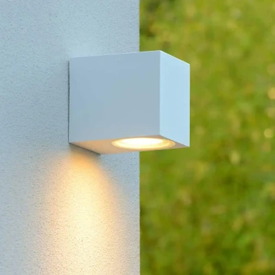 Afbeelding van Lucide ZORA LED Wandspot Buiten Dimb. GU10 1x5W 3000K IP44 Wit