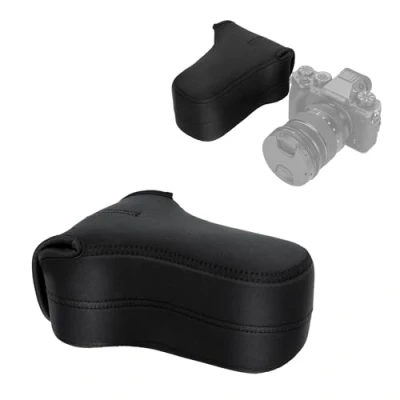 Afbeelding van JJC Oc f3bk Neopreen zwart spiegelloze cameratas voor Fujifilm X T10, A1, A2, a3 met 55 200 mm of 50 230 lens, Olympus E m10ii, m5ii 40 150