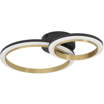 Afbeelding van EGLO Calliera Plafondlamp LED 42 cm Zwart/Goud/Wit Dimbaar