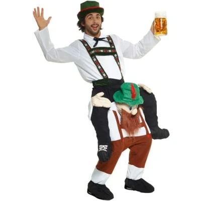 Afbeelding van Unisex Piggy Back Beierse bebaarde man Piggyback Kostuum Zelf je benen vullen