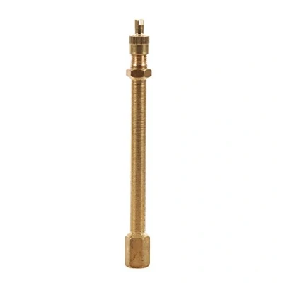 Afbeelding van messing bandenventielverlenging, Akozon autobandenventielsteel verlengpaal caps extender rechte boring voor RV banden, vrachtwagen, camper, coach, pick up (100 mm)
