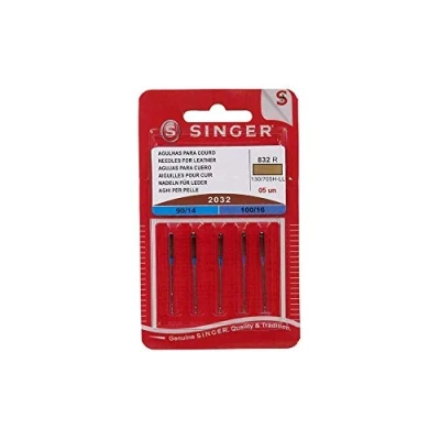 Afbeelding van Singer N2032B05AS832R Leren naald 2032 Mix 5 delige naald, metaal, zilver, 7 x 0,03 4 cm