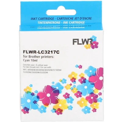 Afbeelding van FLWR Brother LC 3217C cyaan cartridge