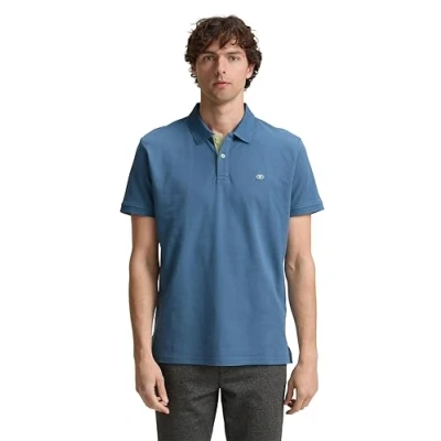 Afbeelding van TOM Tailor Basic WITH Contrast Poloshirt, Heren, Maat: XL, Mystical blue