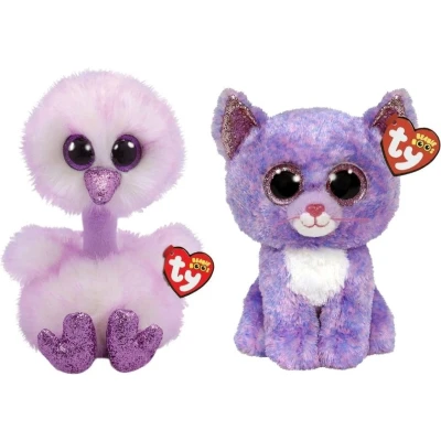 Afbeelding van Ty Knuffel Beanie Buddy Kenya Ostrich &amp; Cassidy Cat