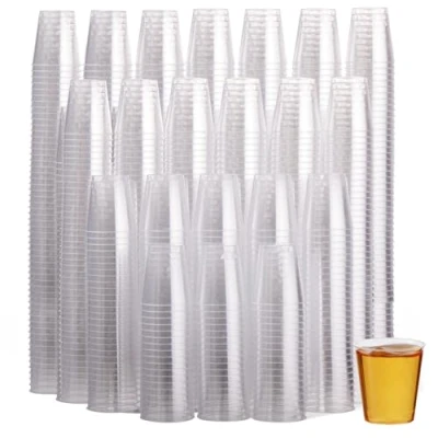Afbeelding van MATANA 1000 Hard Plastic Shotglaasjes, Transparante Shotglazen (30ml) Borrelglaasjes voor Bruiloften, Verjaardagen, Kerst &amp; Feesten Stevig Herbruikbaar