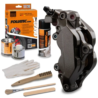 Afbeelding van Foliatec Remklauwlakset carbon metallic 3 Componenten