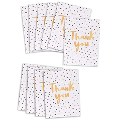 Afbeelding van UK Greetings Multipack van 10 Bedankkaarten voor hem/haar/vriend leraar/geschenkwaardering en andere evenementen Spotty Designs