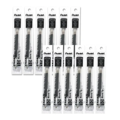 Afbeelding van Pentel LR10 A Navulling voor EnerGel pennen, lijndikte 1,0 mm, 12 stuks, zwart