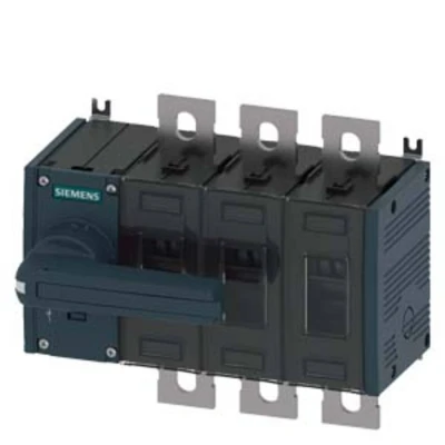 Afbeelding van Siemens sentron 3kd lastscheider hoofdschakelaar 3 polig 6 no nc 250a 690v draaigreep knop grijs 3kd3832 0pe10 0