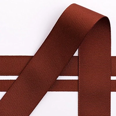 Afbeelding van Italian Options Grosgrain lint, 25mm x 10 Meter Rol, Bruin
