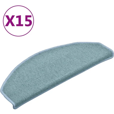 Afbeelding van Trapmatten 15 st 65x24x4 cm blauw