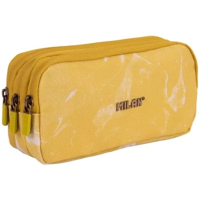 Afbeelding van MILAN® Pennenetui met 3 ritssluitingen, serie Lava, geel