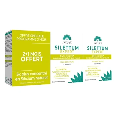 Afbeelding van Jaldes Silettum Expert Tegen Haaruitval Verpakking van 3 x 60 Tabletten Inclusief Gratis