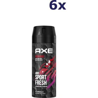Afbeelding van 6x Axe Sport Recharge Deospray 150ml