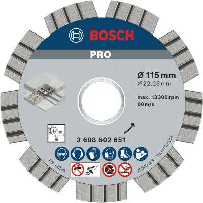 Afbeelding van Bosch Diamandschijf Best for Concrete beton diameter 115 x asgat 22.2mm