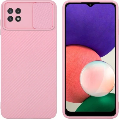 Afbeelding van Cadorabo Hoesje geschikt voor Samsung Galaxy A22 5G in Bonbon Roze Beschermhoes TPU silicone Case Cover