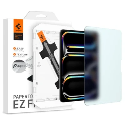 Afbeelding van Spigen Paper Touch Apple iPad Pro 11 (2024) Screen Protector met Montageframe